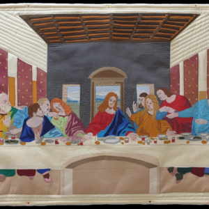 "The Last Supper" Leonardo da Vinci's famous painting reimagined as an Art Quilt.