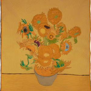 Van Gogh's "Sunflowers" come to life as Quilt Art. Experience the texture and movement of this iconic artwork in fabric